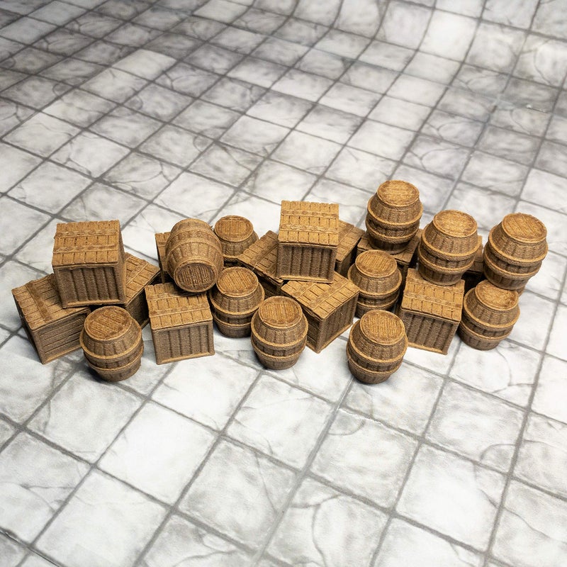 Extruded Gaming Oak Crates and Barrels - Image 5